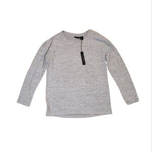 Tahari Women's Heather Gray Super Soft Pullover Long Sleeve Sweater Medium‎